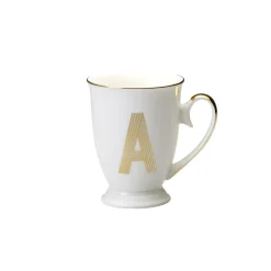 Tazze E Tazzine>Bitossi Home Mug Lettera A 11 O 8,7 Cm Decalcomania Oro