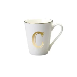 Tazze E Tazzine>Bitossi Home Mug Lettera C 11 O 8,7 Cm Decalcomania Oro