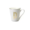 Tazze E Tazzine>Bitossi Home Mug Lettera P 8,7 O 10,3H Cm Decalcomania Oro