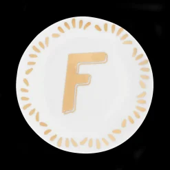 Accessori>Bitossi Home Piattino Lettera F Decalcomania Oro