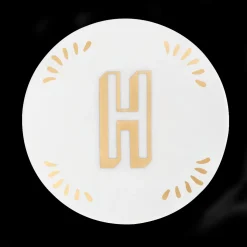 Accessori>Bitossi Home Piattino Lettera H Decalcomania Oro