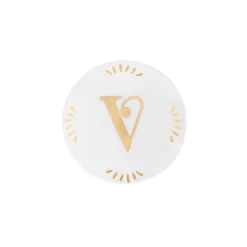 Accessori>Bitossi Home Piattino Lettera V Decalcomania Oro
