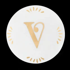 Accessori>Bitossi Home Piattino Lettera V Decalcomania Oro