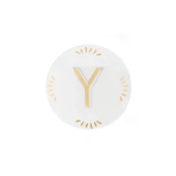 Accessori>Bitossi Home Piattino Lettera Y Decalcomania Oro