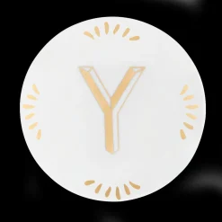 Accessori>Bitossi Home Piattino Lettera Y Decalcomania Oro