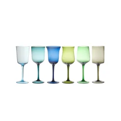 Bicchieri>Bitossi Home Set 6 Calici Forme Assortite Nuances Blu/Verde