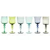 Bicchieri>Bitossi Home Set 6 Calici Stelo Lavorato Forme Assortite Nuances Blu/Verde