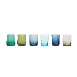 Bicchieri>Bitossi Home Set 6 Tumbler - Texture Nuances Blu/Verde