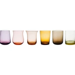 Bicchieri>Bitossi Home Set 6 Tumbler Forme Assortite Nuances Ambra/Rosa